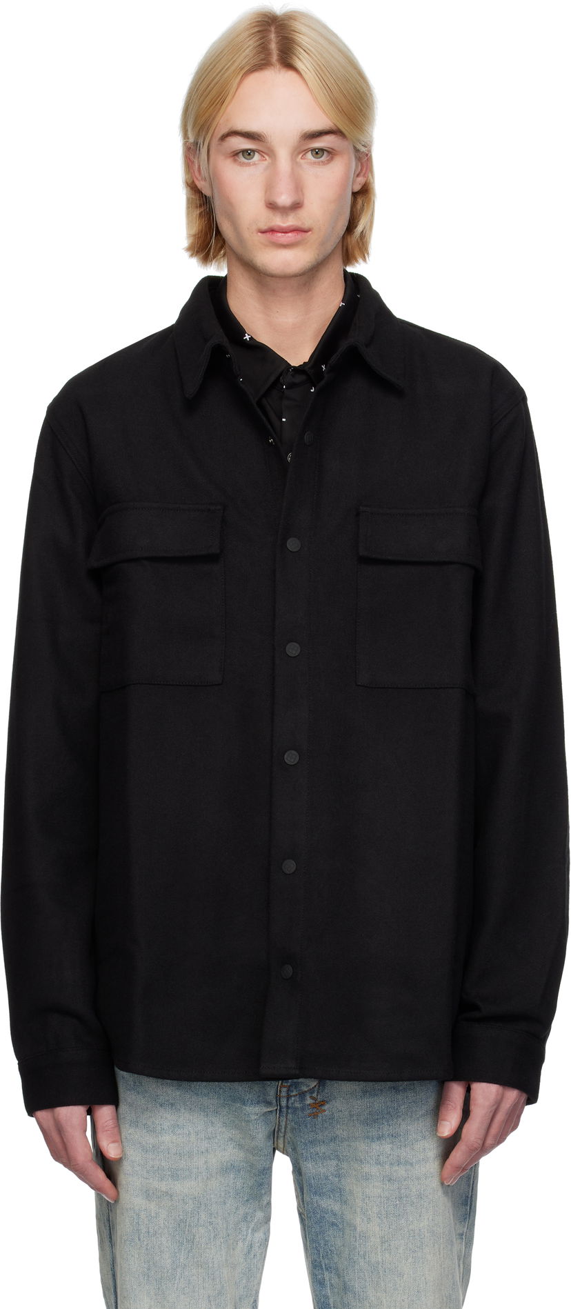 Skjorta Ksubi 1999 Snakebite Long Sleeve Shirt Svart | MFA24SH012