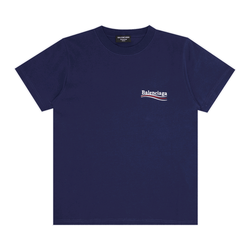 T-shirt Balenciaga Small Fit T-Shirt Mörkblå | 620967 TKVJ1 1195
