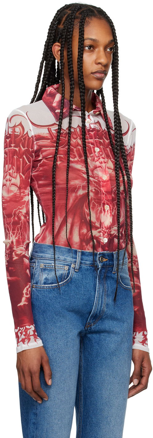 Skjorta Jean Paul Gaultier Gaultier 'The Diablo' Graphic Shirt Röd | 24/25-U-CH015-T546-0130, 1