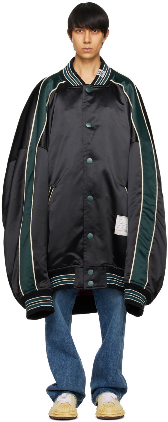 Rockar Maison MIHARA YASUHIRO Black Big Stadium Coat Svart | A12CT062, 0