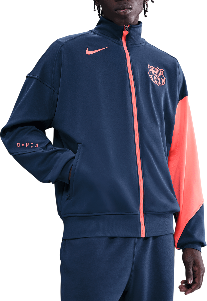 Jacka Nike FC Barcelona Dri-FIT Total 90 Soccer Anthem Jacket Mörkblå | hm3434-410