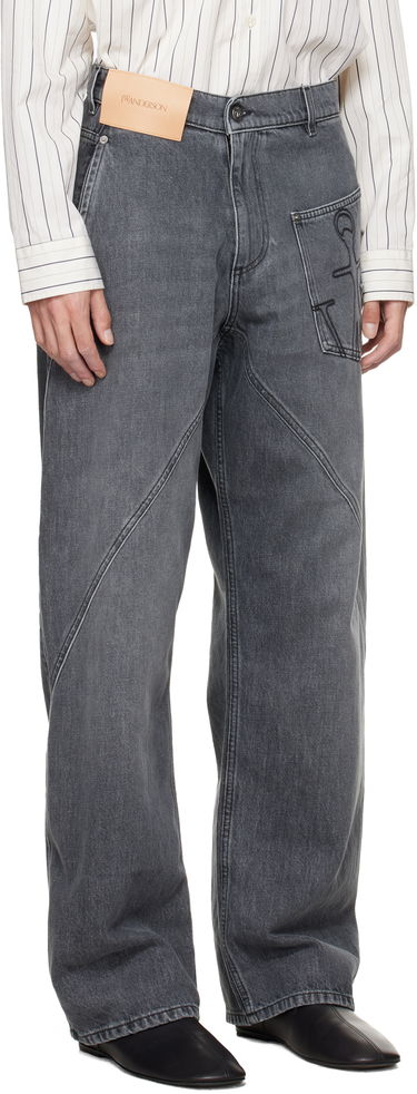 Jeans JW Anderson JW Anderson Twisted Workwear Denim Jeans Grå | DT0110-PG1745, 4