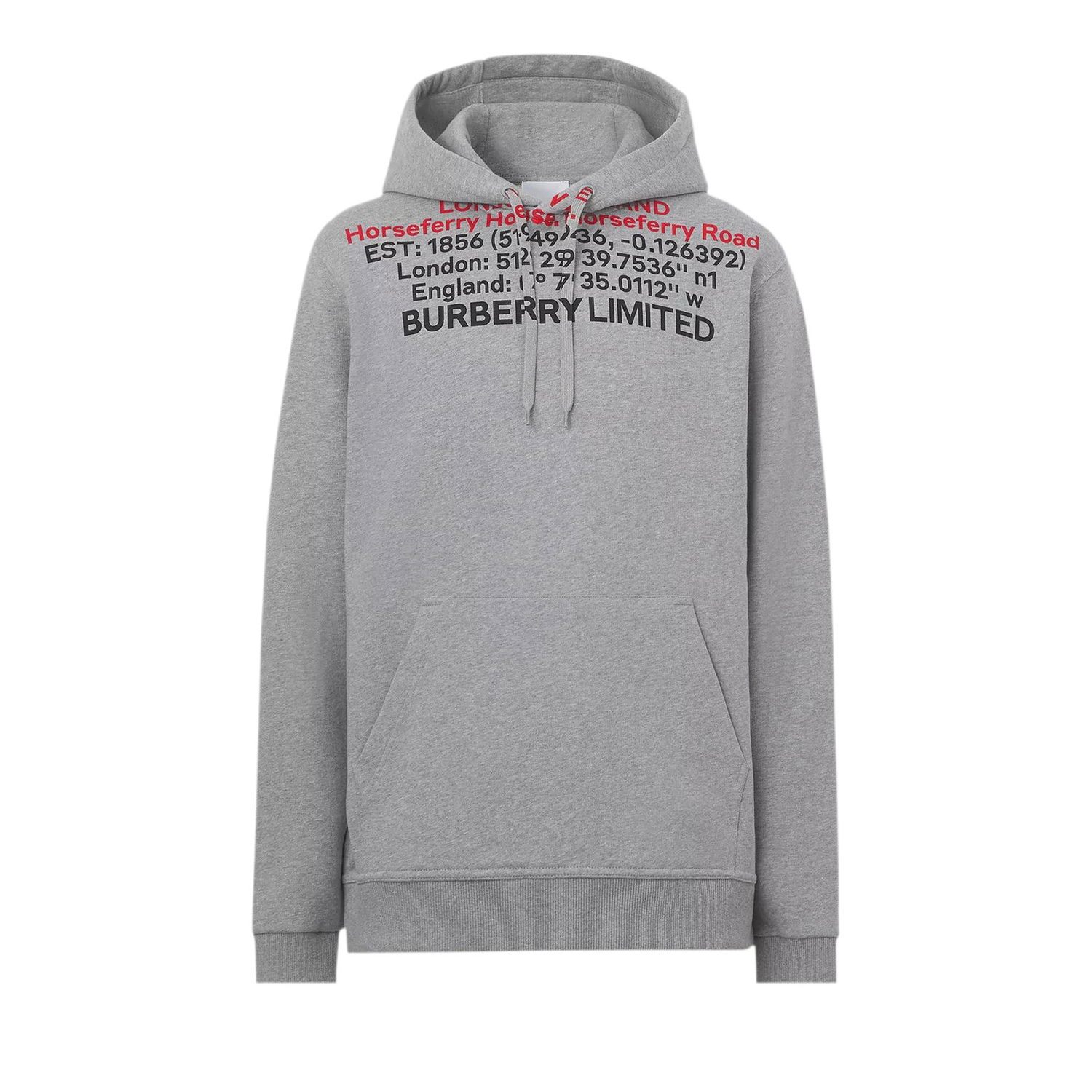 Sweatshirt Burberry Location Print Hoodie Grå | 8048283, 1