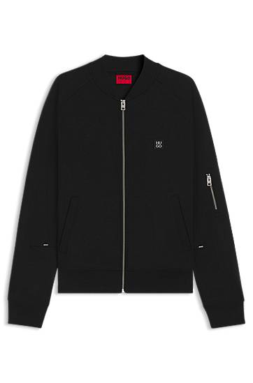 Bomberjacka BOSS Oversized-Fit Bomber Jacket Svart | 50542590