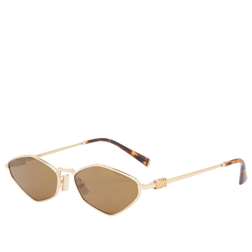 Solglasögon Miu Miu Miu Miu 56ZS Geometric Sunglasses Brun | 0MU-56ZS-56-5AK09Z