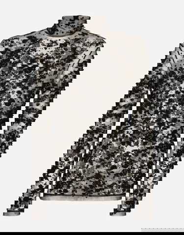 T-shirt Dolce & Gabbana Sequined Tulle T-shirt Svart | G8RD9ZG7KG4N0000, 0