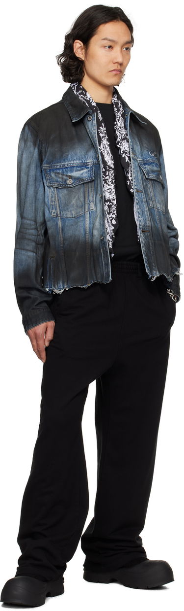 Jacka We11done We11done Sprayed Sporty Selldone Denim Jacket Blå | WD-DJ1-25-308-U-BL, 3