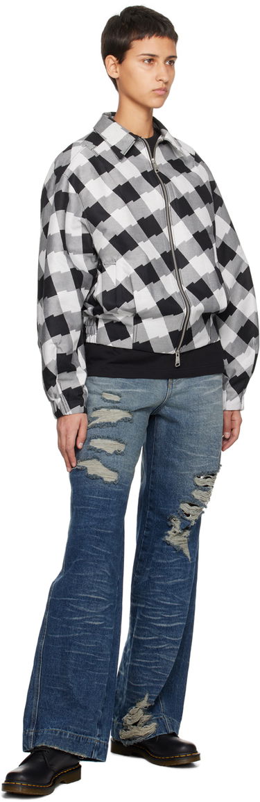 Bomberjacka ADER ERROR Check Print Zip-Up Jacket Svart | BMADFWJK1001WH, 3