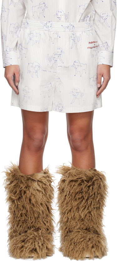 Boxare Stella McCartney Stella McCartney Sheep Can Never Sleep Print Shorts Vit | 6030333BSSH7, 0