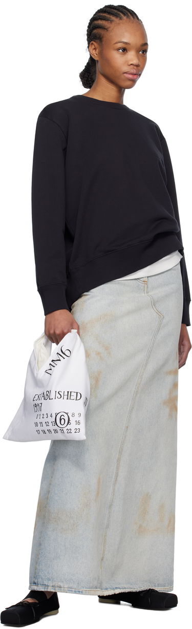 Sweater Maison Margiela MM6 Maison Margiela Spliced Logo Sweatshirt Svart | S52GU0240 M25012, 3