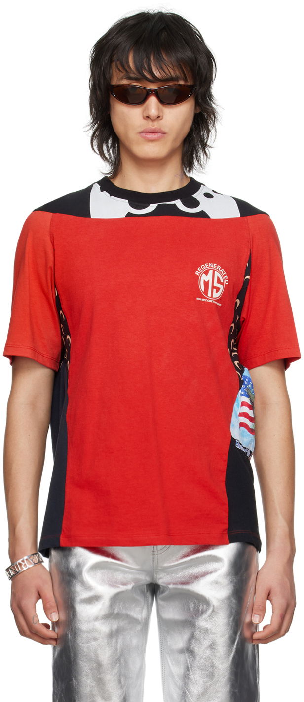 T-shirt Marine Serre Regenerated T-Shirt Röd | MTT080 UJER0003