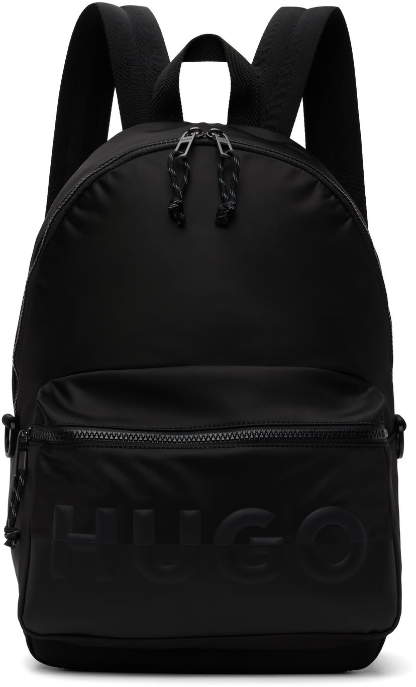 Ryggsäck BOSS HUGO Printed-Logo Backpack Svart | 50547114