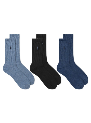 Strumpor Polo by Ralph Lauren Assorted Sock - 3 Pack Mörkblå | 449655211002