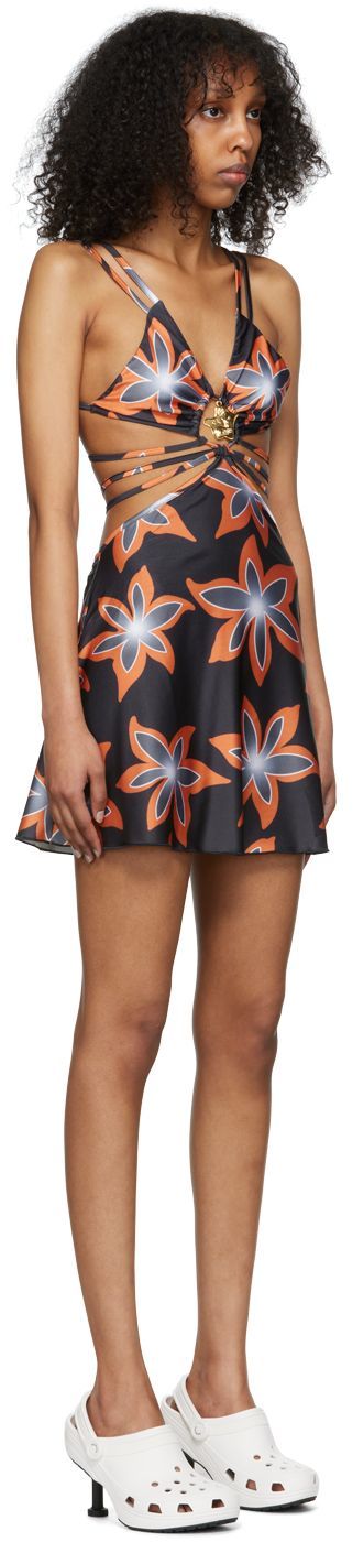 Kjol Chopova Lowena Exclusive Floral Print Cutout Mini Dress Flerfärgad | 9122, 1