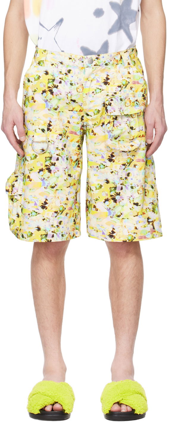 Shorts Collina Strada Collina Strada Puzzle Flower Cargo Shorts Gul | MXX6410