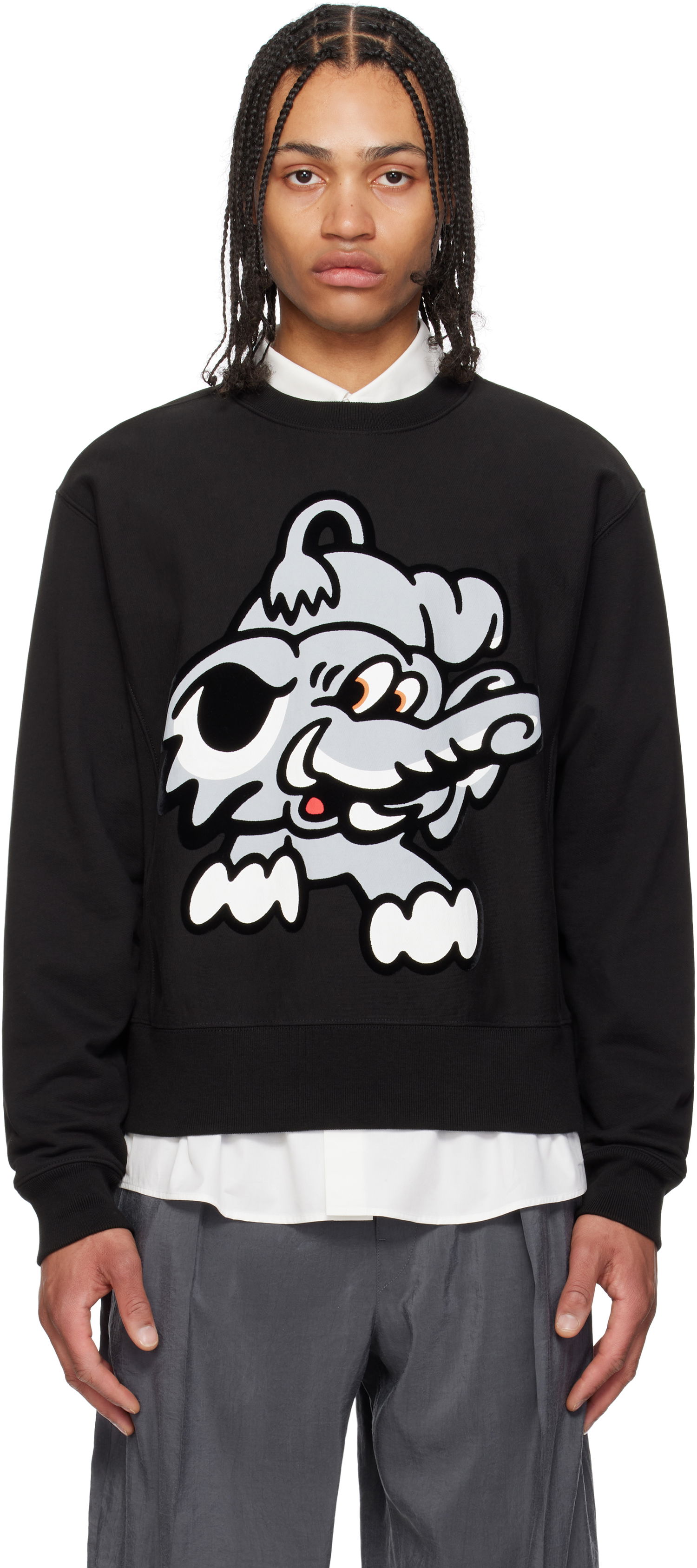 Sweater KENZO Kenzo Paris VERDY Edition Cotton Sweatshirt Svart | FF55SW2684MC, 0