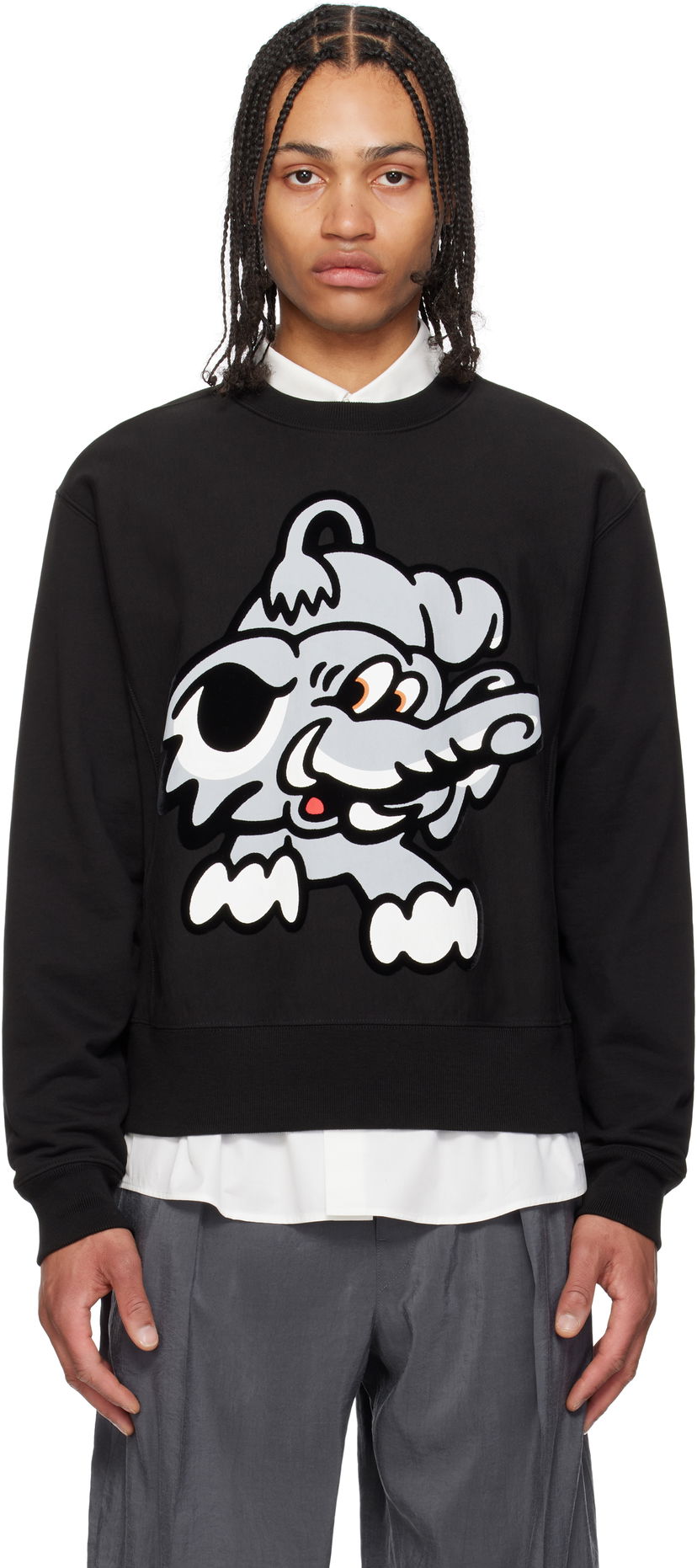 Sweater KENZO Kenzo Paris VERDY Edition Cotton Sweatshirt Svart | FF55SW2684MC