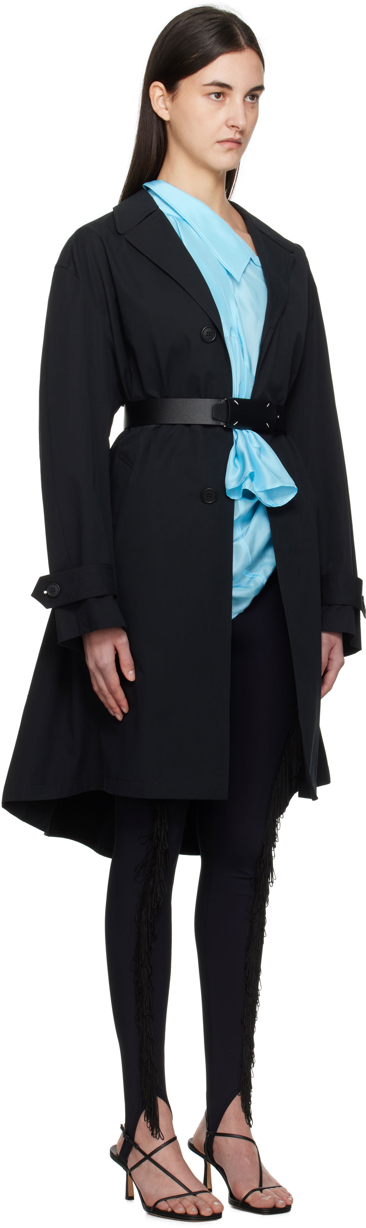 Trenchcoat Maison Margiela MM6 Maison Margiela Spliced Trench Coat Svart | S52AH0078 S78537, 1