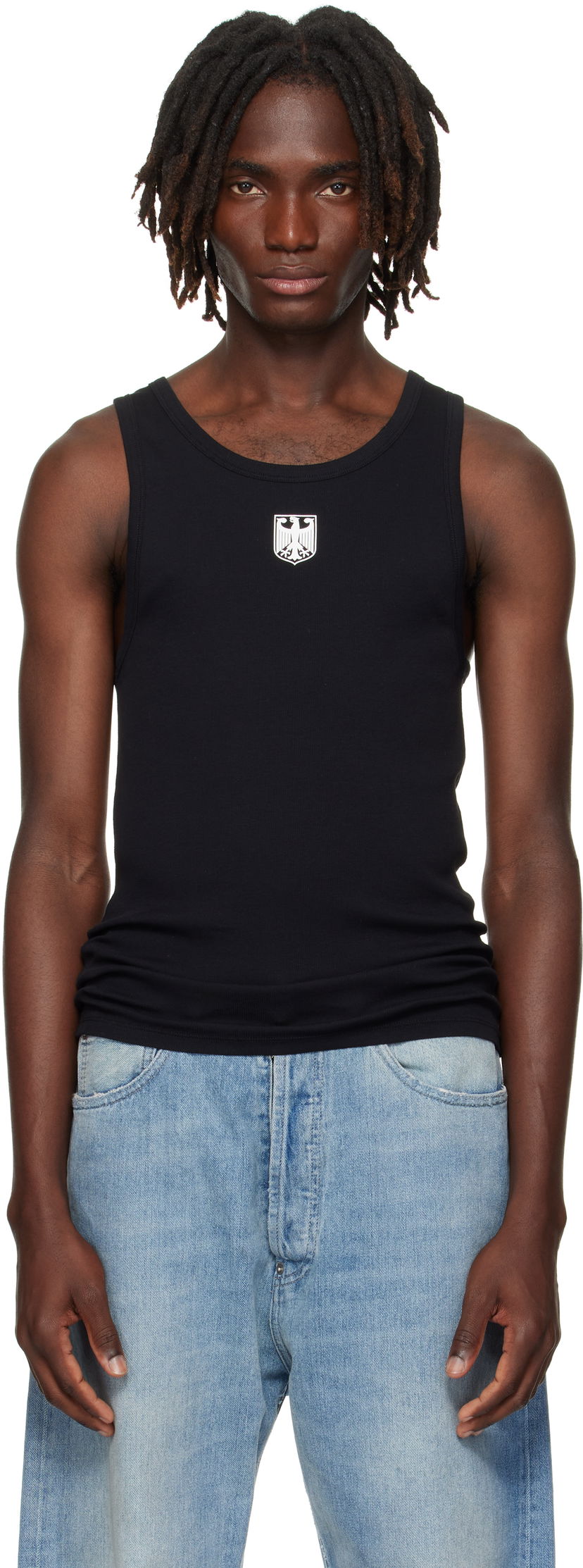 Linne VETEMENTS VETEMENTS Eagle Graphic Tank Top Svart | MH76TT320B