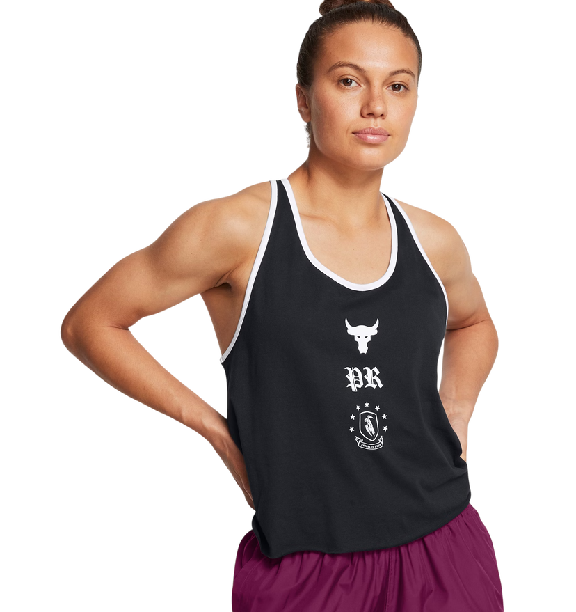 Linne Under Armour Project Rock Badge Of Honor Tank Top Svart | 1386439-001