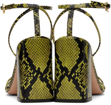 Tillbehör Gianvito Rossi Gianvito Rossi Snakeskin Heeled Sandals Grön | G32336.95RIC.BON, 1