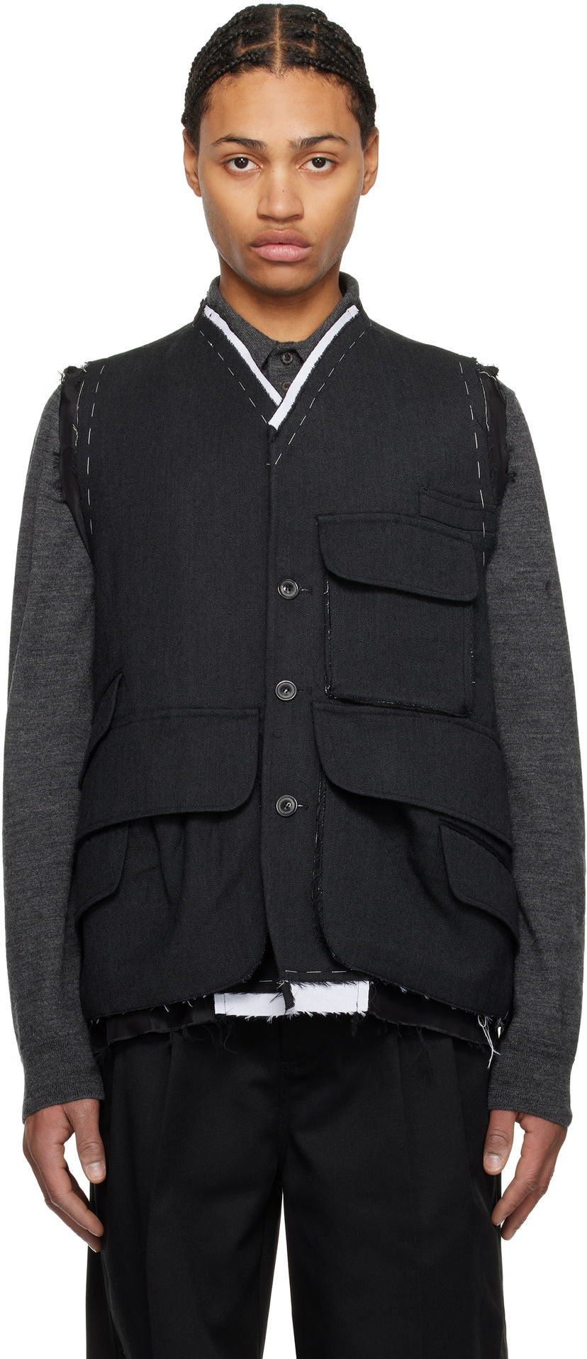 Väst Maison Margiela Maison Margiela Wool Vest Svart | S50FB0109 S44578