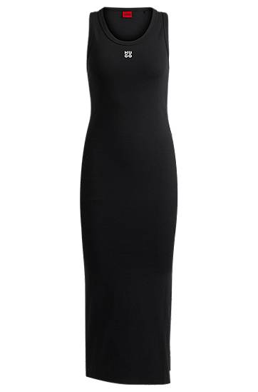 Klä BOSS HUGO Stretch Jersey Maxi Tank Dress Svart | 50514521