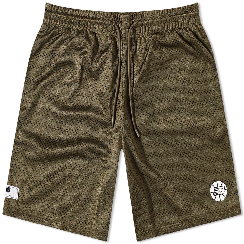 Shorts New Balance Hoops Essentials Fundamental Short Grön | MS23583-DMO, 0