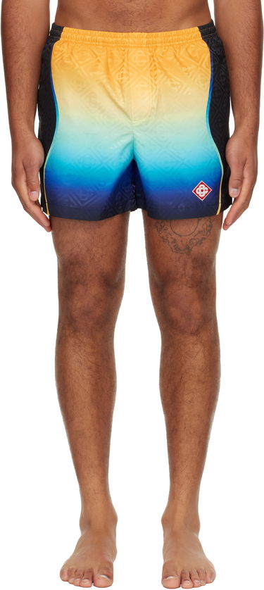 Badkläder Casablanca Casablanca Multicolor Gradient Jacquard Swim Shorts Flerfärgad | M-AW25-TR-224-01, 0