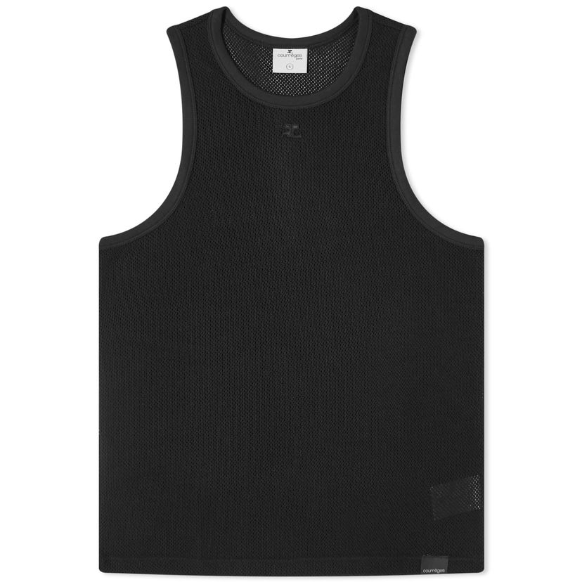 Linne Courrèges Sports Mesh Tank Top Svart | 124JDE069JS0069-9999