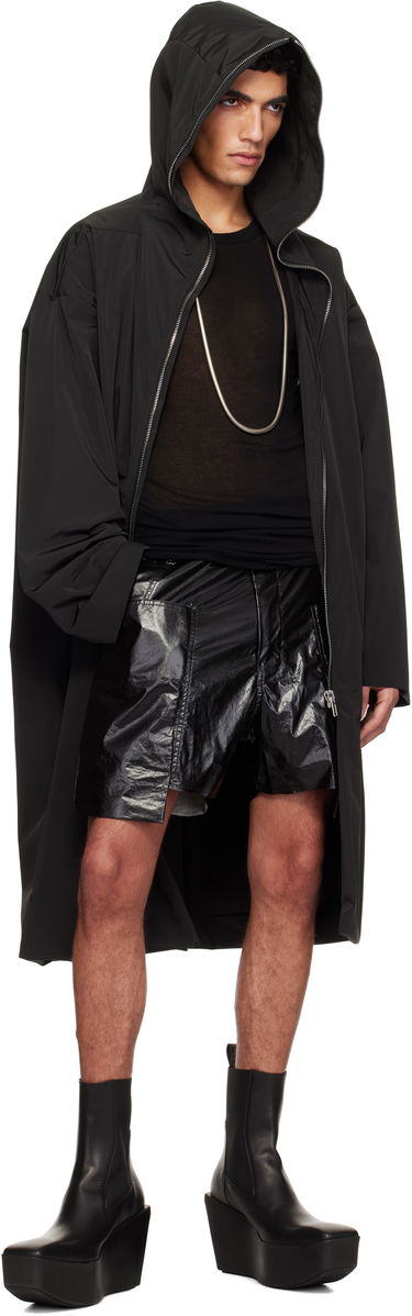 Regnrock Rick Owens Rick Owens Hooded Gimp Coat Svart | RU01E5969 MB, 3