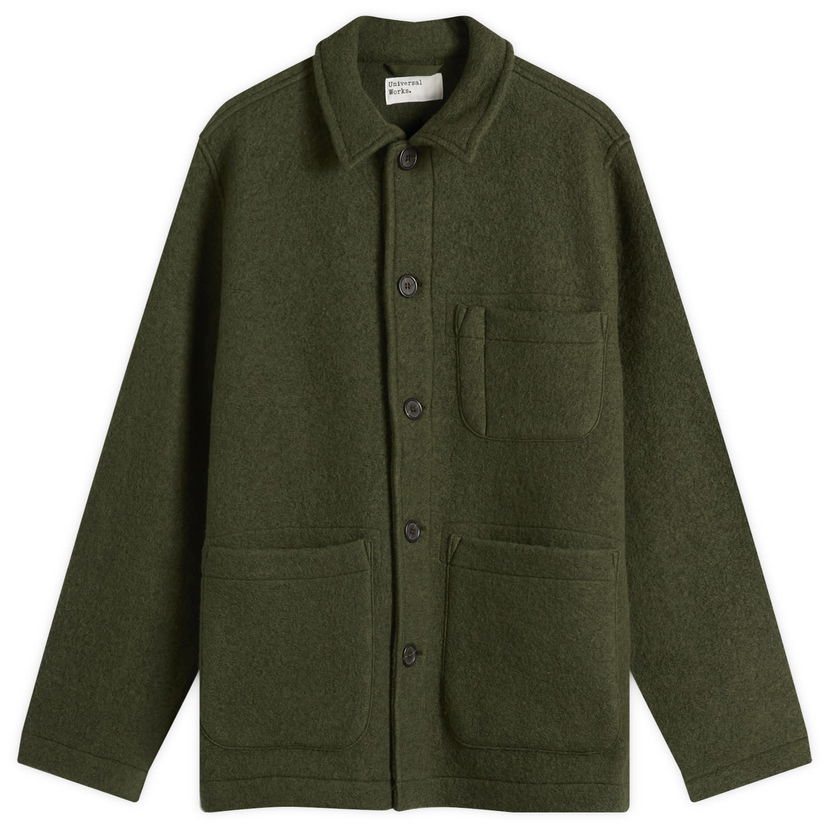 Jacka Universal Works Wool Fleece Field Jacket, Size Small Grön | 00017-OLV