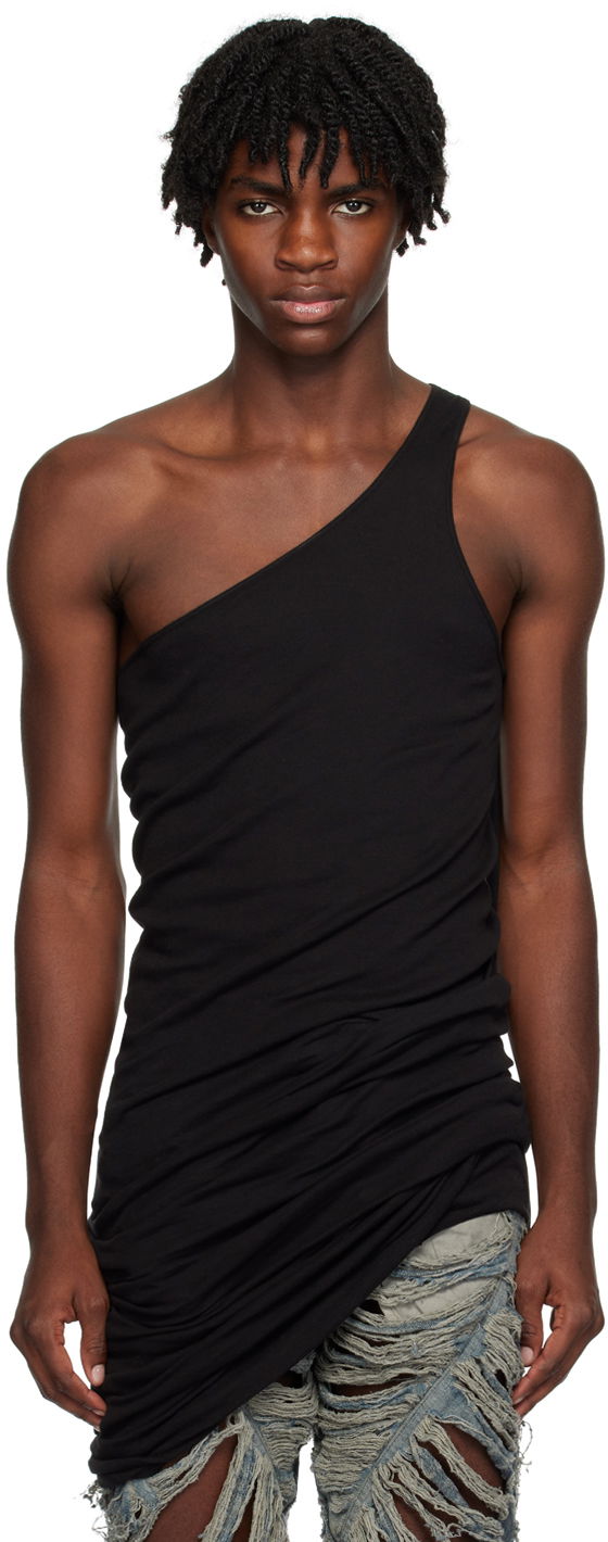 Linne Rick Owens DRKSHDW Double Ziggy Banana Tank Top Svart | DU02C5161 B, 0