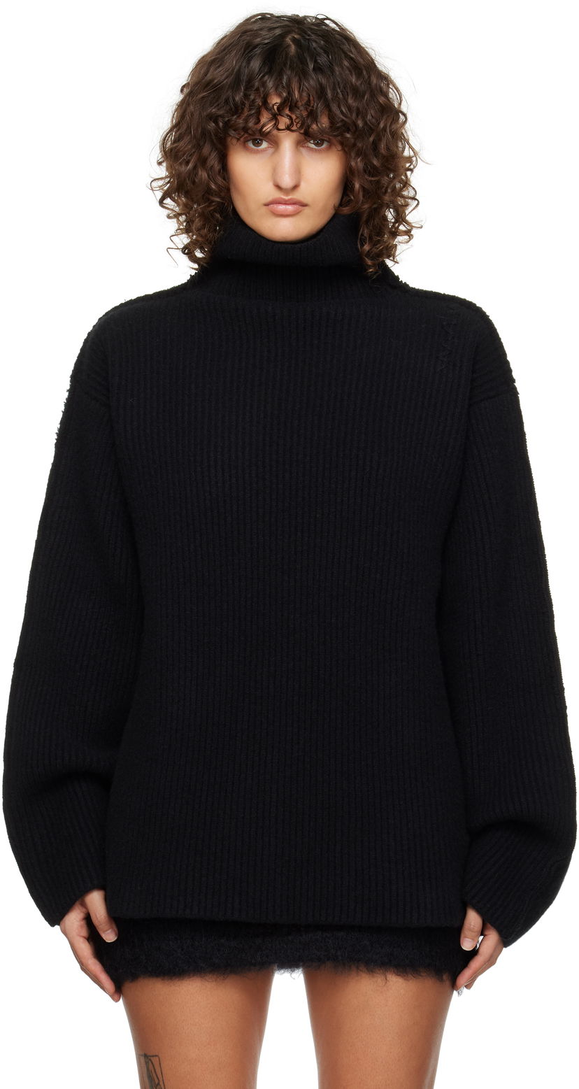 Sweater Marni Wool Turtleneck Sweater Svart | DVMD0182A1 UFWH22