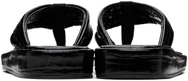 Sneakers och skor Coperni Embossed Logo Thong Platform Sandals Svart | COPSH37838, 1
