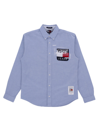 Skjorta Aries x Tommy Remade: Overprinted Pocket Shirt Blå | THAR40009 BLU