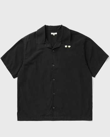 Skjorta JW Anderson Teacup and Teapot Embroidered Camp Collar Short Sleeve Shirt Svart | SH0371-PG1823-781, 2