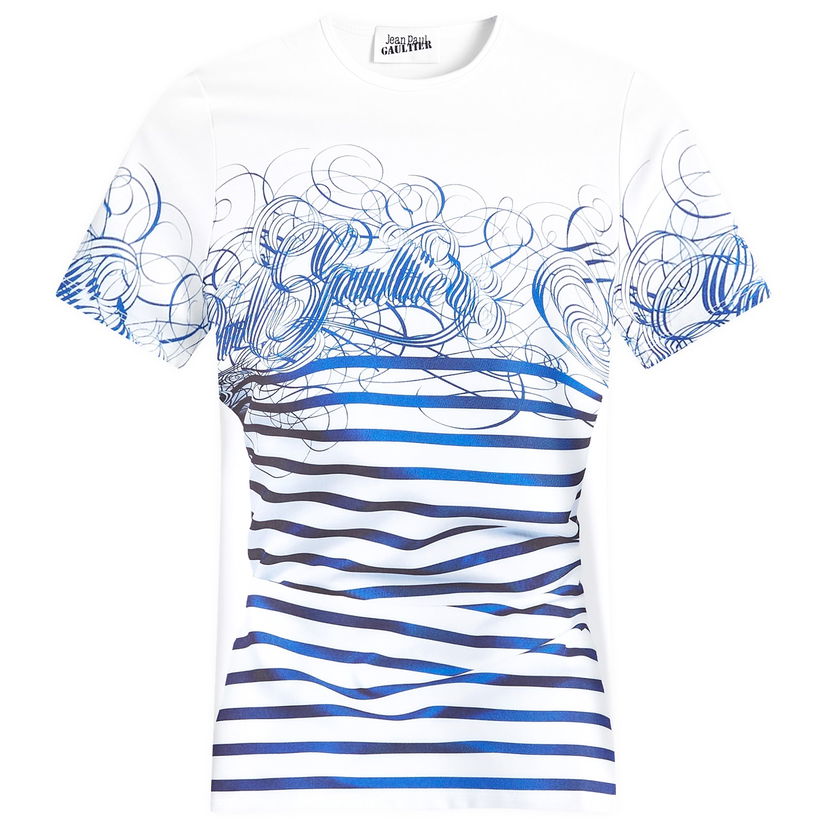 T-shirt Jean Paul Gaultier Signature Graphic T-Shirt Vit | 2430FTS089J5550159