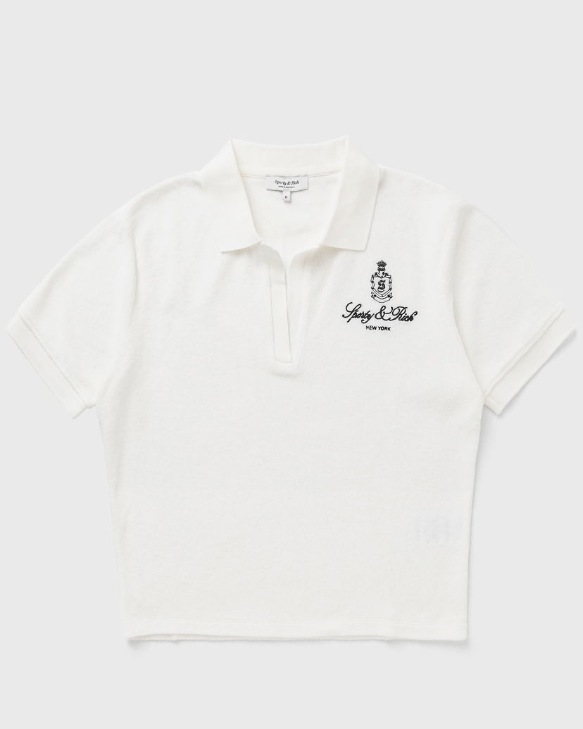 Polotröja Sporty & Rich Sporty & Rich Women's Vendome Terry Polo Shirt Vit | TO001602231WH01