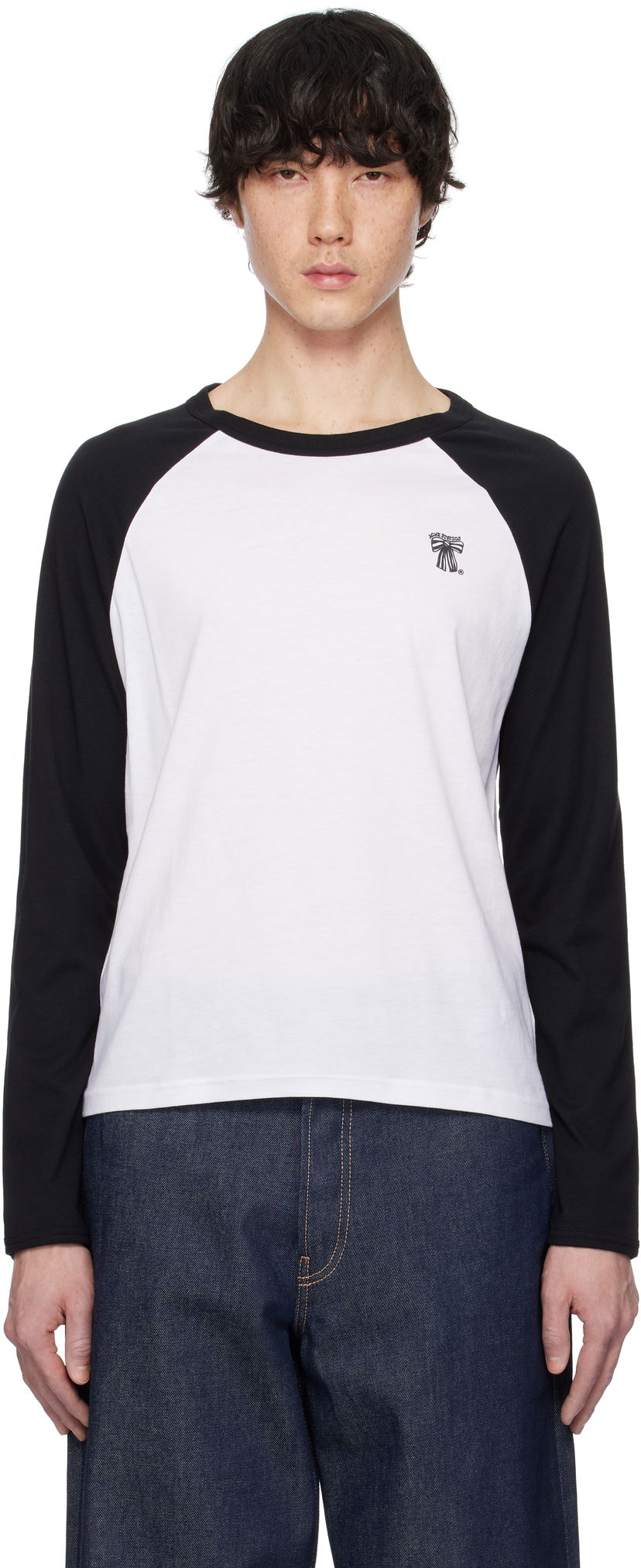 T-shirt Acne Studios Acne Studios Regular-Fit Long Sleeve T-Shirt Vit | CL0320-