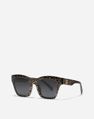 Solglasögon Dolce & Gabbana New Arrivals Crossed Leopard Print Acetate Sunglasses Flerfärgad | VG4512VP3879V000, 1