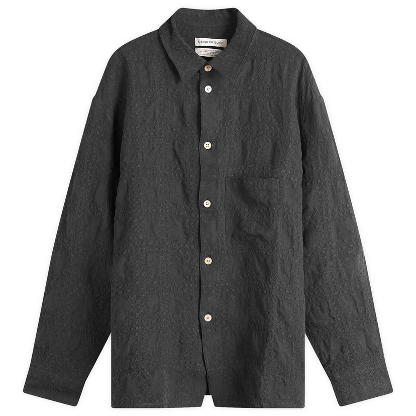 Skjorta A Kind of Guise Gusto Seercheck Shirt, Size Large Svart | 107-13601-781