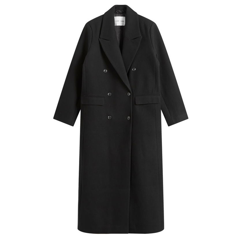 Rockar Samsoe Samsoe Sajill Wool Coat W Svart | F25300152-CLR000021