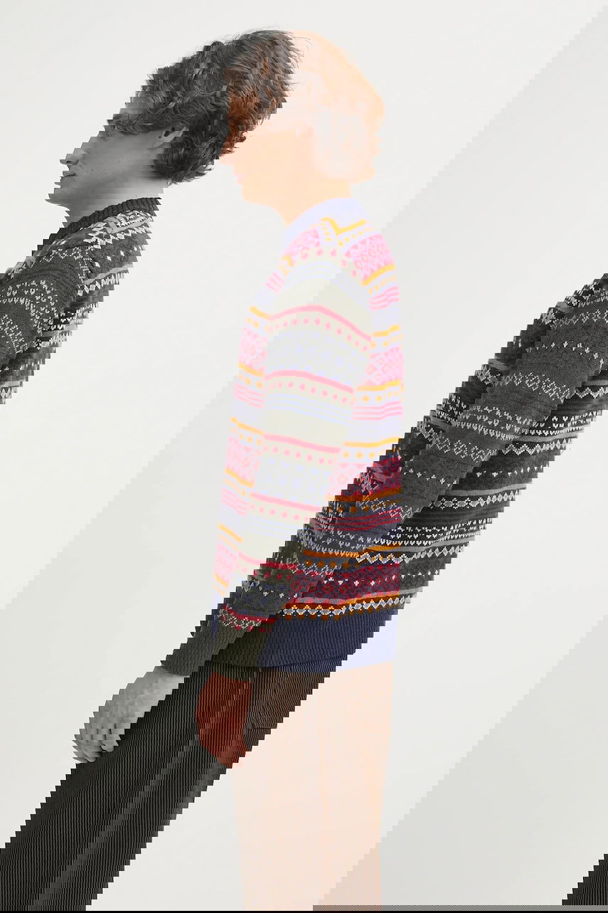 Sweater Barbour Barbour Patchwork Fair Isle Crew Neck Sweater Flerfärgad | MKN1651NY31, 1