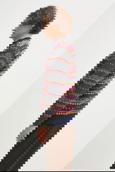 Sweater Barbour Barbour Patchwork Fair Isle Crew Neck Sweater Flerfärgad | MKN1651NY31, 1