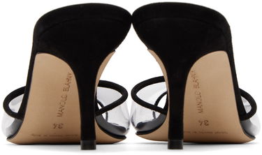 Tillbehör Manolo Blahnik Manolo Blahnik Jadifa PVC Heeled Mules Svart | 422-1418, 1