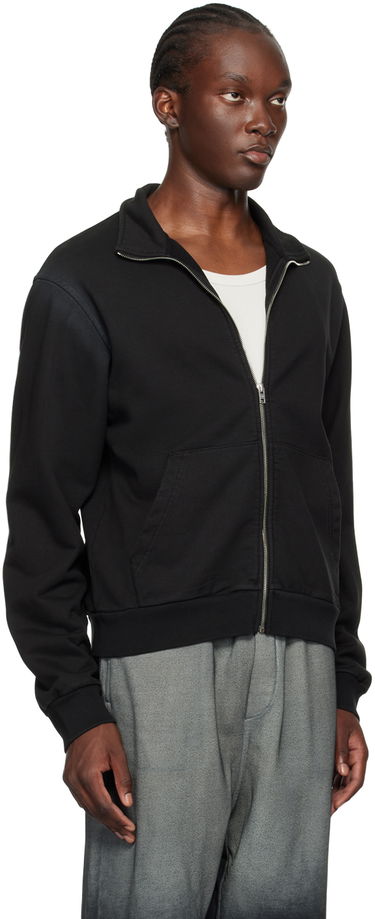 Sweatshirt We11done Embroidered-Logo Track Jacket Svart | WD-TJ2-24-815-U-BK, 4