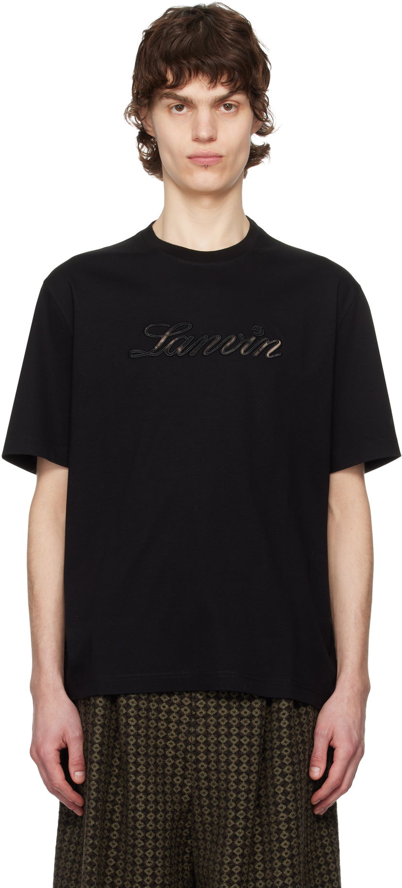 T-shirt LANVIN Lanvin Logo T-Shirt Svart | RM-TS0115-J171-P25