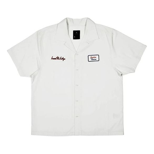 Skjorta Jordan Jordan x Union LA Embroidered Logo Woven Shirt Vit | CV1356-094