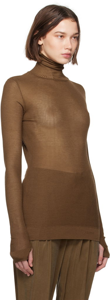 T-shirt LEMAIRE Seamless Turtleneck Top Brun | TO1279 LK1017, 3
